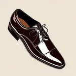 polished dark brown dress shoes image